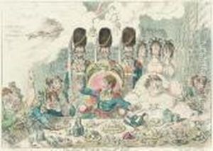 The Hand-writing Upon The Wall; And Three Other Caricatures by James Gillray
