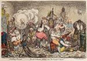 Making-decent; -i.e.-broad-bottomites Getting Into The Grand Costume by James Gillray