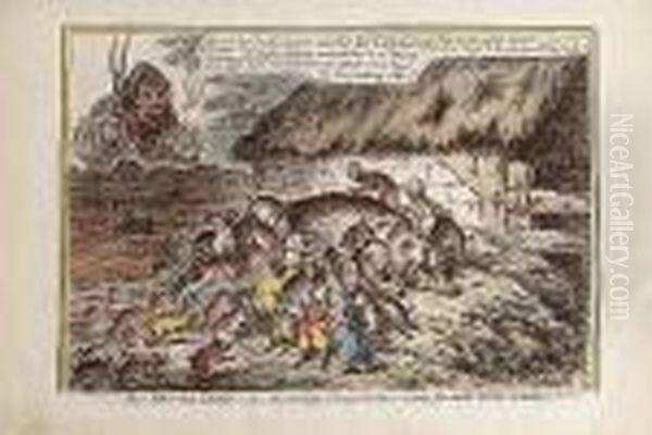 'more Pigs Than Teats'.-or-the
New Litter Of Hungry Grunters, Sucking John-bulls-old-sow To Death - view 1