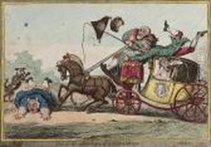 One Of The Advantages Of A Low Carriage (bmc 9796) by James Gillray