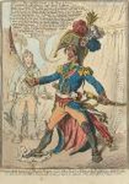Buonaparte Hearing Of Nelson's 
Victory Swears By His Sword To Extirpate The English From Off The Earth - view 1