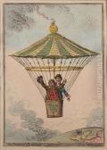 The National Parachute,-or- John Bull Conducted To Plenty & Emancipation by James Gillray