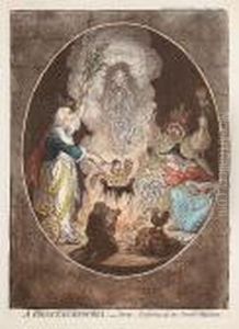 A Phantasmagoria;-scene-conjuring Up An Armed Skeleton by James Gillray