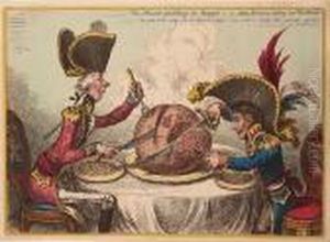 The Plumb-pudding In Danger;-or-
 State Epicures Taking Un Petit Souper. 'the Great Globe Itself And All 
Which It Inherit' Is Too Small To Satisfy Such Insatiable Appetites
