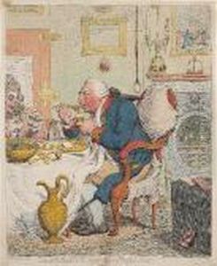 Temperance Enjoying A Frugal Meal by James Gillray