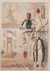 The Zenith Of French Glory;-the
Pinnacle Of Liberty. Religion, Justice, Loyalty & All The Bugbears
Of Unenlightened Minds, Farewell! by James Gillray