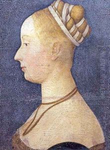 Small Female Portrait Attributed to Angelo Maccagnino 1475 by Angelo Maccagnino