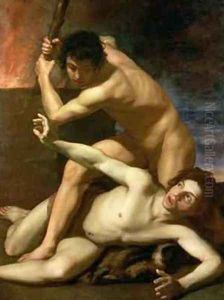 Cain murdering Abel 1610 by Bartolomeo Manfredi