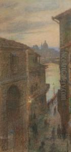 Scorcio Di Firenze Da Una Via Sul Lungarno by Francesco Gioli