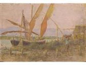 Barche Di Pescatori Con Figura Barche Di Pescatori Con Figura