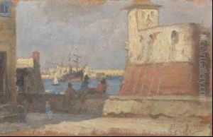Veduta Del Porto Di Livorno