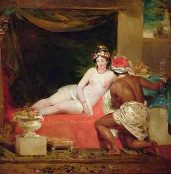 An odalisque with a slave in an interior - view 1
