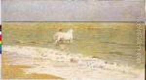 Il Bagno Del Cavallo - 1902 by Luigi Gioli
