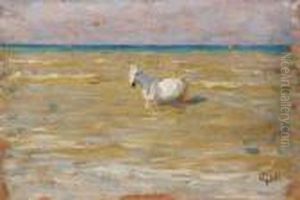 Cavallo In Riva Al Mare by Luigi Gioli