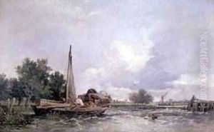 On the Medway by William James Muller