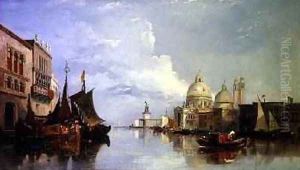 The Grand Canal with the Church of Santa Maria Della Salute Venice by William James Muller