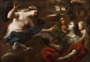 Venere E Adone by Luca Giordano