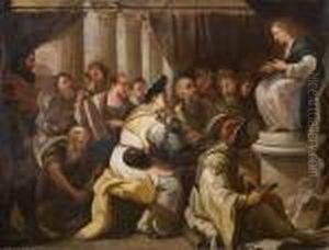 Gesu Tra I Dottori by Luca Giordano