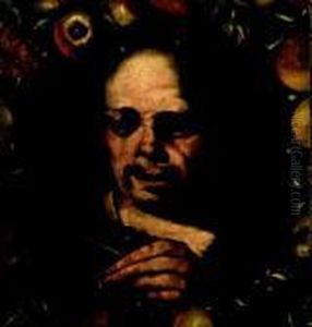 Satiro Entro Ghirlanda Di Frutta by Luca Giordano