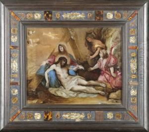 Theentombment Of Christ by Luca Giordano