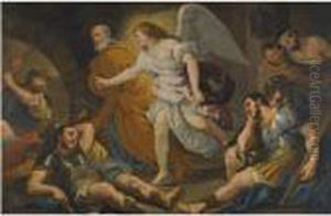 The Liberation Of Saint Peter by Luca Giordano