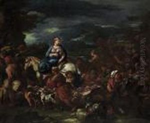 The Departure Of Rebecca by Luca Giordano