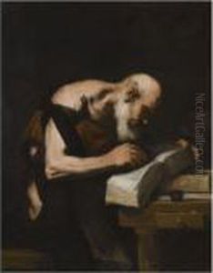 A Philosopher Writing by Luca Giordano