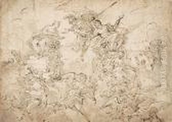 Zug Der Gotter, Mit Minerva, Jupiter Und Juno - view 1