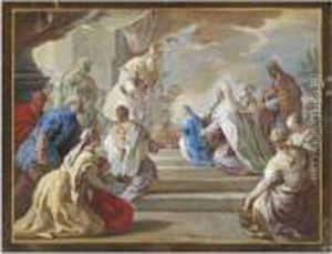 Presentazione Della Vergine by Luca Giordano