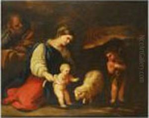 Sagrada Familia Con San Juanito by Luca Giordano