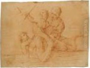 Recto: Tritons by Luca Giordano
