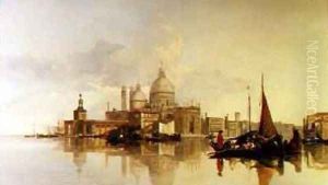 Venice with the Dogana and the Church of S Maria by William James Muller