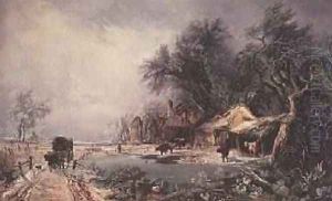 Winter Landscape 1836 by William James Muller