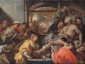 A) La Morte Di Catone B) La Morte Di Seneca by Luca Giordano