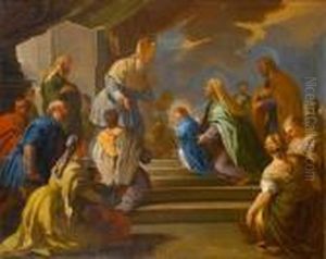 The Presentation In The Temple by Luca Giordano
