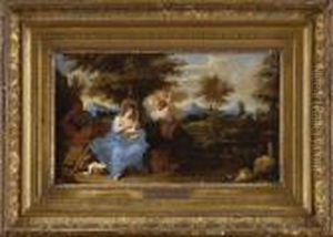 Die Ruhe Auf Der Flucht Nach Agypten. by Luca Giordano