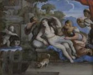 Betsabea Al Bagno by Luca Giordano