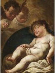 Gesu Bambino Dormiente by Luca Giordano