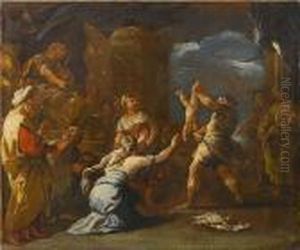 The Judgement Of Solomon by Luca Giordano