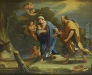 La Huida A Egipto by Luca Giordano
