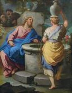 Cristo E La Samaritana Al Pozzo by Luca Giordano