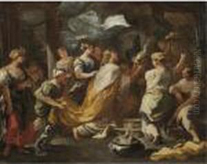 The Idolatry Of Solomon by Luca Giordano