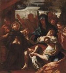 Sant'antonio E Il Miracolo Del Piede Riattaccato by Luca Giordano
