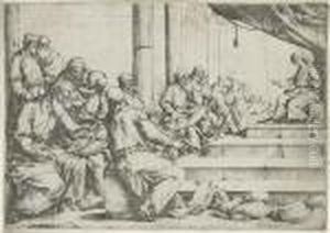 Christ Disputing With The Doctors In The Temple by Luca Giordano