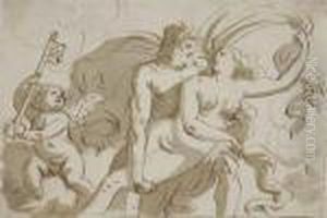 Pluto And Proserpina by Luca Giordano