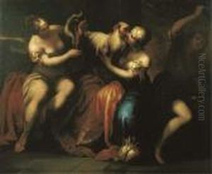Lot E Le Figlie by Luca Giordano