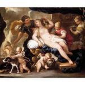 Venus And Mars by Luca Giordano