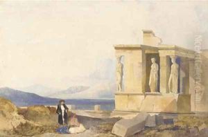 View of the east front of the Acropolis, Athens by William James Muller