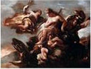 A Personification Of America by Luca Giordano