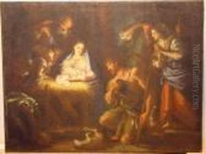 Adoration Of The Shepherds by Luca Giordano